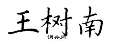 丁謙王樹南楷書個性簽名怎么寫