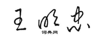 駱恆光王明忠草書個性簽名怎么寫