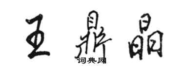 駱恆光王鼎晶行書個性簽名怎么寫