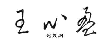 駱恆光王心盈草書個性簽名怎么寫