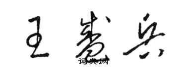 駱恆光王盛兵草書個性簽名怎么寫