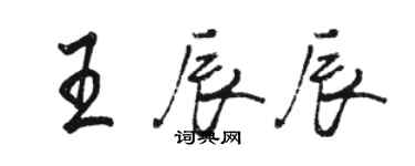 駱恆光王辰辰行書個性簽名怎么寫