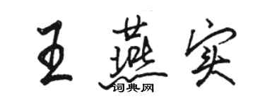 駱恆光王燕實行書個性簽名怎么寫