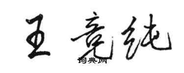 駱恆光王競純行書個性簽名怎么寫