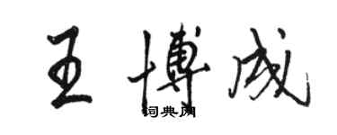 駱恆光王博成行書個性簽名怎么寫