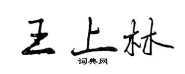 曾慶福王上林行書個性簽名怎么寫