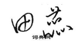 駱恆光田蕊草書個性簽名怎么寫