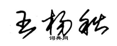 朱錫榮王楊秋草書個性簽名怎么寫