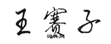 駱恆光王賽子行書個性簽名怎么寫