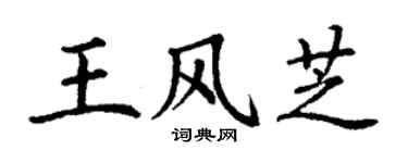 丁謙王風芝楷書個性簽名怎么寫