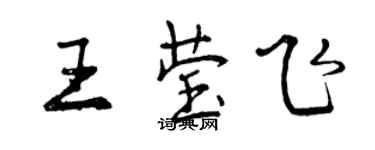 曾慶福王瑩飛行書個性簽名怎么寫