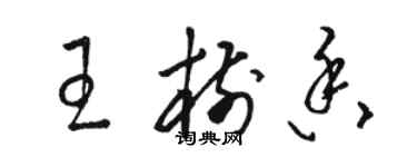 駱恆光王樹香草書個性簽名怎么寫