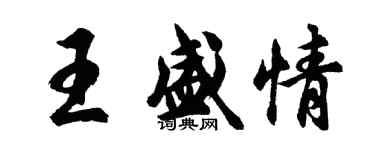 胡問遂王盛情行書個性簽名怎么寫