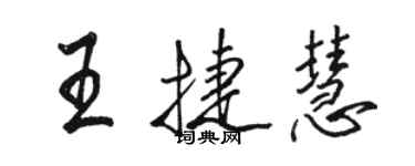 駱恆光王捷慧行書個性簽名怎么寫