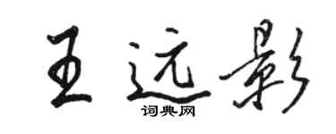 駱恆光王遠影行書個性簽名怎么寫