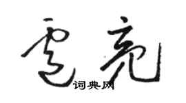 駱恆光盧亮草書個性簽名怎么寫
