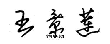 朱錫榮王景蓮草書個性簽名怎么寫