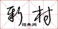 王冬齡新村草書怎么寫