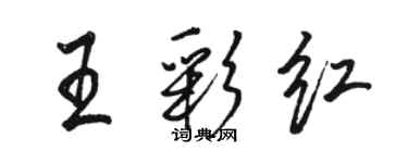 駱恆光王彩紅行書個性簽名怎么寫