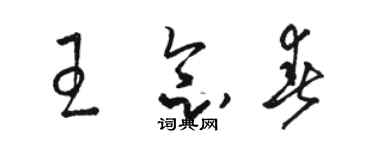 駱恆光王念春草書個性簽名怎么寫