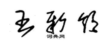 朱錫榮王新領草書個性簽名怎么寫