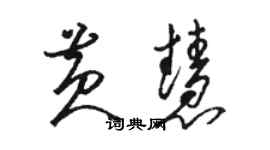 駱恆光黃慧草書個性簽名怎么寫