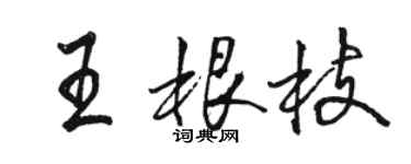 駱恆光王根枝行書個性簽名怎么寫