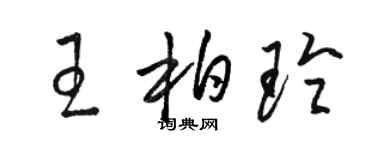 駱恆光王柏玲草書個性簽名怎么寫