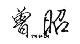 駱恆光曾昭行書個性簽名怎么寫