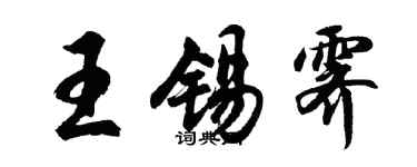 胡問遂王錫霽行書個性簽名怎么寫