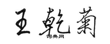 駱恆光王乾菊行書個性簽名怎么寫