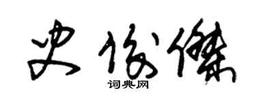 朱錫榮史俊傑草書個性簽名怎么寫