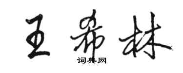 駱恆光王希林行書個性簽名怎么寫