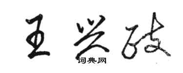 駱恆光王興政行書個性簽名怎么寫