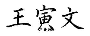 丁謙王寅文楷書個性簽名怎么寫
