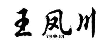 胡問遂王鳳川行書個性簽名怎么寫