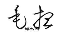 駱恆光毛想草書個性簽名怎么寫