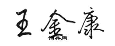 駱恆光王金康行書個性簽名怎么寫