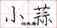 駱恆光小蒜楷書怎么寫