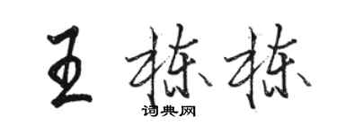 駱恆光王棟棟行書個性簽名怎么寫