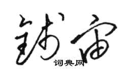 駱恆光錢宙草書個性簽名怎么寫