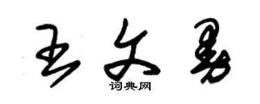 朱錫榮王文曼草書個性簽名怎么寫