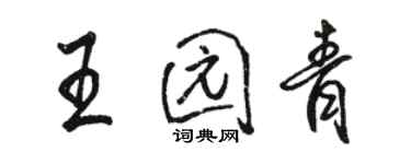 駱恆光王園青行書個性簽名怎么寫