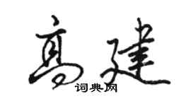 駱恆光高建行書個性簽名怎么寫