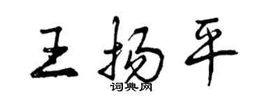 曾慶福王揚平行書個性簽名怎么寫