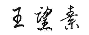 駱恆光王望素行書個性簽名怎么寫
