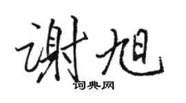 駱恆光謝旭行書個性簽名怎么寫