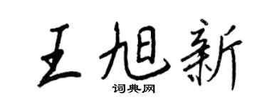 王正良王旭新行書個性簽名怎么寫