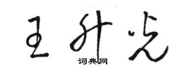 駱恆光王升光草書個性簽名怎么寫