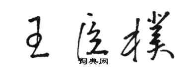 駱恆光王臣朴草書個性簽名怎么寫
